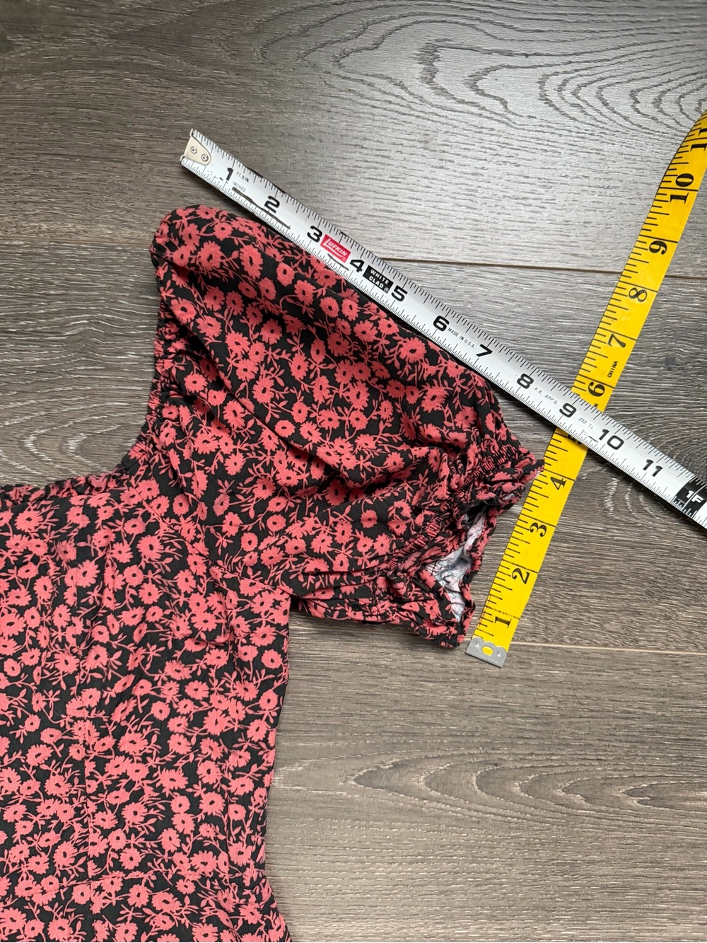 Lost + Wander Pink Floral Button-Front Puff Sleeve Mini Dress Cottagecore - Picture 5 of 9